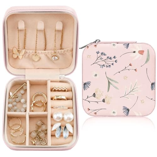 MAYCARI Jewelry Box with Cute Flowers Dandelion Pattern Design