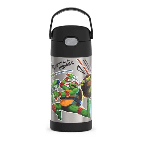 THERMOS FUNTAINER Water Bottle with Straw, 12oz, TMNT