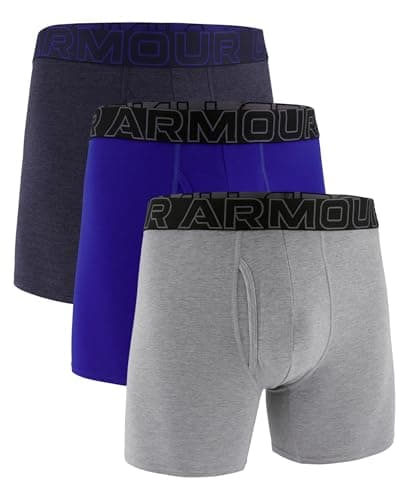 Under Armour Men's Performance Tech Mesh Boxerjock Brief Underwear, 6" Inseam, 3-Pack, Midnight Navy, X-Large