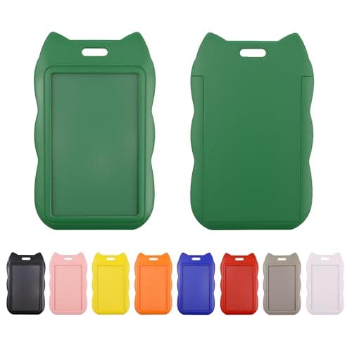 2 Pack Badge Holder, Vertical ID Badge Holder with Window, ID Card Holder
