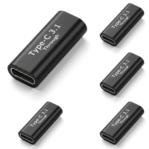 Ezymivs 5 Pcs USB C Female to Female Adapter 10Gbps/100W/8K USB C Coupler