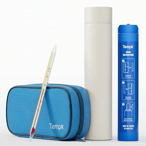 Tempk Diabetic Travel Case TSA Compliant 1-3 Insulin Pen Case 18h+ 304 Stainless Steel Vacuum Medication Cooler for Travel