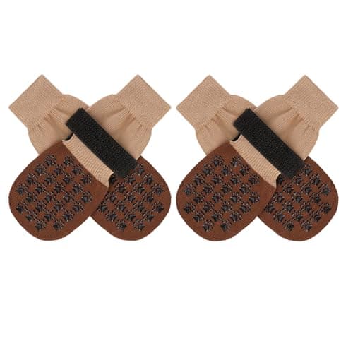 SCENEREAL Dog Socks to Prevent Licking Paws for Hot/Cold Pavement Anti Slip, Dog Shoes for Hardwood Floors, Dog Boots & Paw Protectors with Grippers for Small Medium Large Senior Dogs