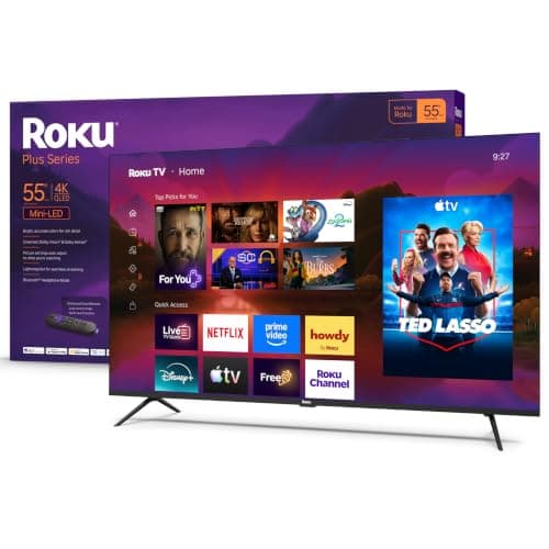 Roku 55-Inch Plus Series Smart TV - 4K QLED Mini-LED TV - RokuTV
