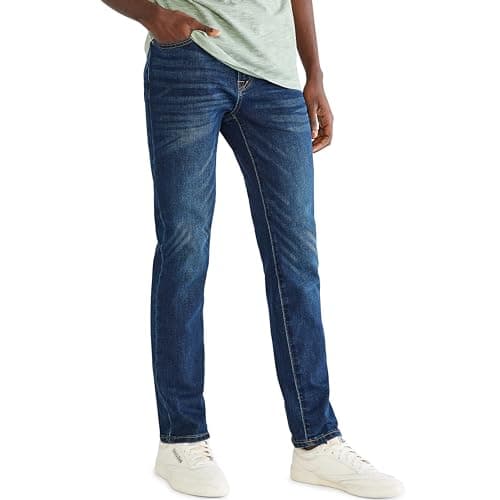 Aeropostale Mens Regular Fit Jean, Dark Wash, 38W 32L