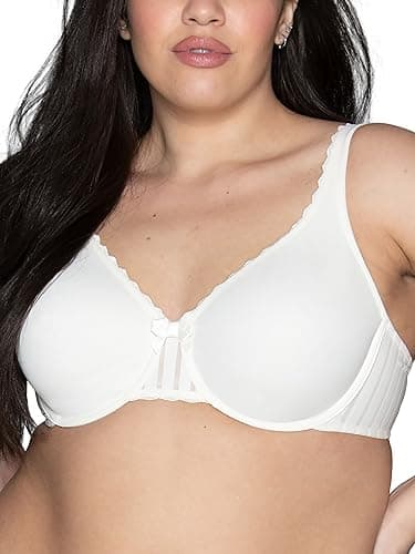 Vanity Fair Women's Beautiful Indulgence Lace Bra with Underwire, Non Padded Cups for Natural Shape, Sizes 32C-40G, Stockholm Softest Ivory, 36C