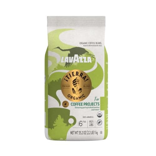 Lavazza ¡Tierra! Organic for Planet Whole Bean Coffee, Light Roast, 100% Arabica, 2.2 lb Bag (pack of 1)