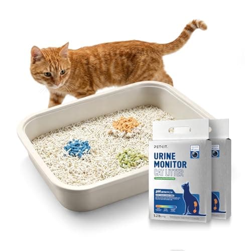 PETKIT Tofu Cat Litter, Superior Clumping Flushable, 100% Natural Ingredients Plant Cat Litter, Urine pH Detection Tofu Litter, Dust-Free,Low Tracking and Odor Control