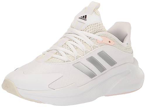 Adidas Womens Alphaedge + White/Silver Metallic/Wonder Quartz 10.5