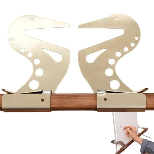 Adjustable Easel Hand Rest Support Bar, Artist Hand Support Bridge Metal Wrist Rest Stand with Self Locking Gravitys Design Adjustable Height & Angl for Sketching Drawing (1PC)
