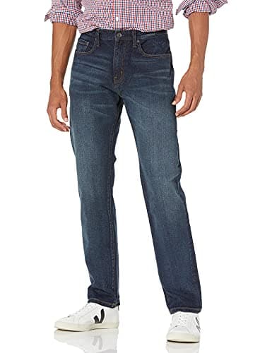 Amazon Essentials Men's Athletic-Fit Stretch Jeans - Discontinued Colors, Dark Wash, 36W x 34L