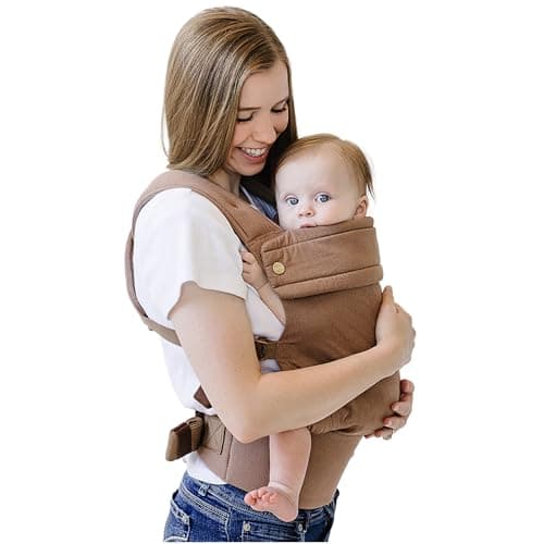 Ergonomic Hip-Healthy Baby Carrier, Front and Back Carry, 7-35 lbs, Coffee
