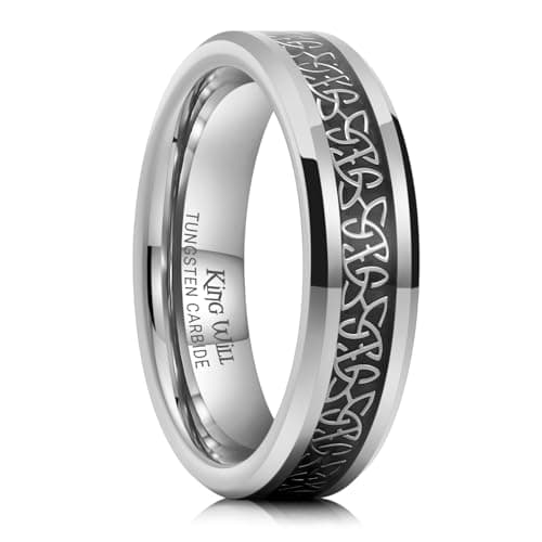 King Will Men Tungsten Wedding Band 6mm Size 5.5