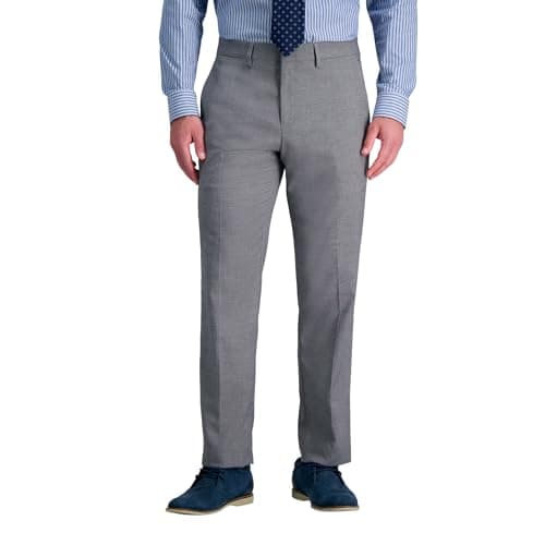 Haggar J.M Men's Premium Stretch Tailored Fit Subtle Pattern Suit Separates Jackets, Grey-Pant