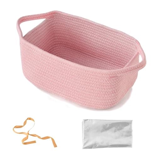 Kodomoore Small Gift Basket, Empty Cute Woven Basket for Baby Shower
