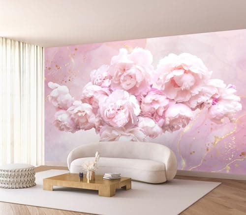 UBEOS-Pink Peony Floral Wallpaper Large Flower Wall Mural
