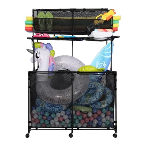 740Gal Pool Float Storage, Pool Storage bin, Pool Organizers (Iron)