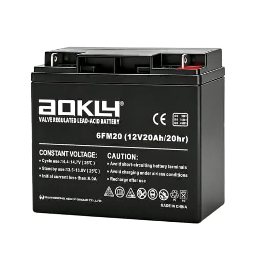 A AOKLY 12V 20Ah Battery Replacement, 6fm20 Rechargeable Battery for Jumper