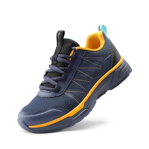 DREAM PAIRS Boys Girls Shoes Kids DuraPlay Tennis Footwear Non Slip Athletic Running Walking Lightweight Lace Up Sneakers for Little/Big Kid,Size 12 Little Kid,Navy,SDRS2401K
