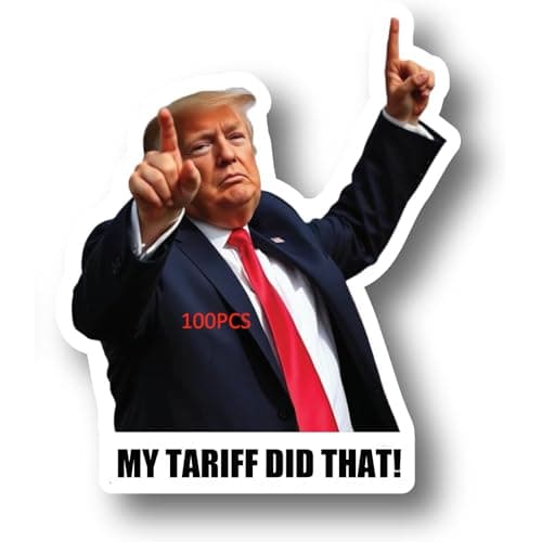 100pcs Trump I Did that My Tariff Did that Stickers Gas Pump Stickers Decal, Donald Trump Merchandise, Anti-Trump Stickers