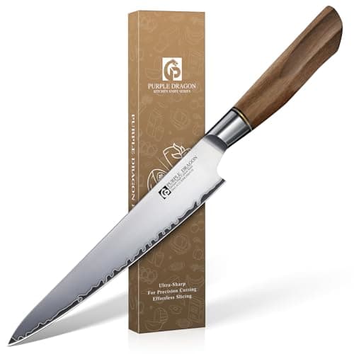 Purple Dragon Gyuto Chef Knife 7.5 Inch Ultra Sharp Kitchen Knife