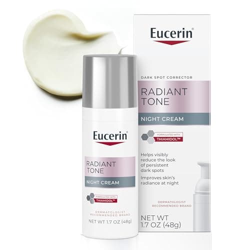 Eucerin Radiant Tone Night Cream Dark Spot Corrector with Thiamidol, 1.7 OZ