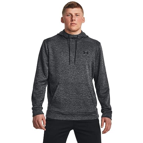 Under Armour Men's ArmourFleece Twist Hoodie, (001) Black / / Black, Medium