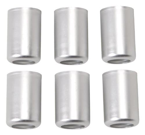 CRIMP COLLAR CRIMP ON #4 CLEAR ANODIZED QTY OF 6