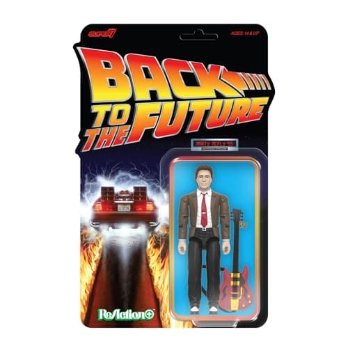 Super7 Reaction+ Back to the Future Marty McFly (1955) - 3.75" Back to the Future Action Figure with Accessories - Classic '80s Movie Collectibles and Retro Toys