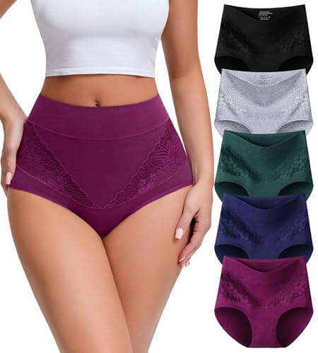 JUYINA High Waisted Womens Underwear Cotton,C Section Panties Tummy Control Comfort Full Coverage Postpartum Plus Size Soft Briefs Large