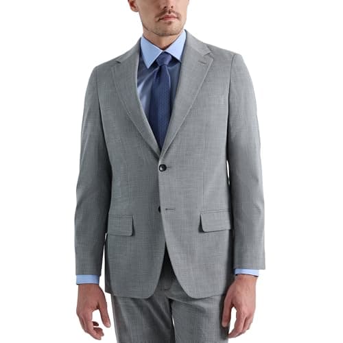 Haggar Men's JMH Premium Stretch Slim Fit Suit Separates - Pants & Jackets Grey Houndstooth 30W x 32L