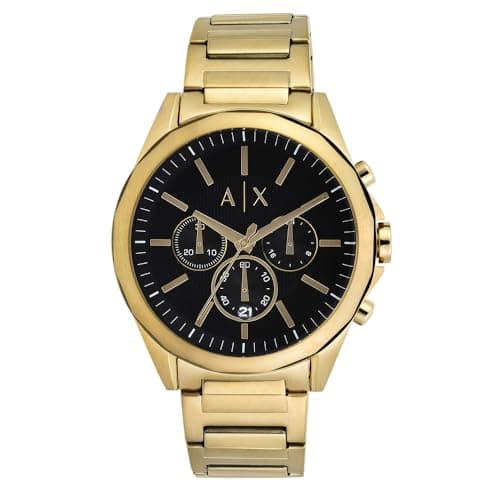 Armani Exchange A｜X Men's Chronograph Gold-Tone Stainless Steel Watch (Model: AX2611)