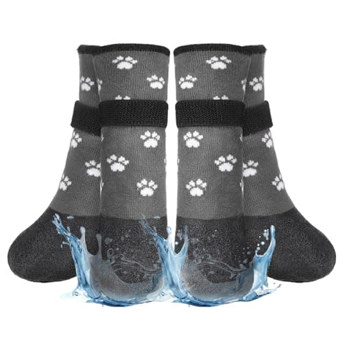 BEAUTYZOO Waterproof Dog Socks to Prevent Licking Paws, Anti Slip Boots