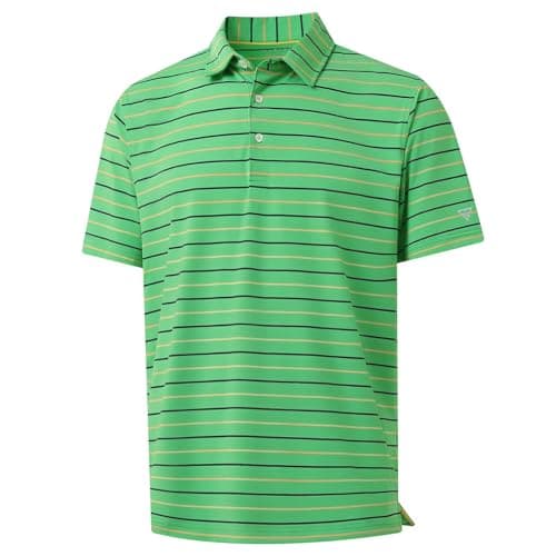 M MAELREG Boys Golf Shirts Short Sleeve Polo Comfort Soft Youth Performance Striped Golf Shirt for Kids