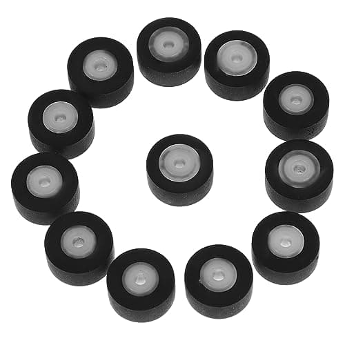 LOORGVEL 12 Pcs Pinch Roller for Radio Tape Recorder Cassette Tape Pinch Wheel Replacement Bearing Roller for Video Recorder Parts for Audio Radio Cassette Repair