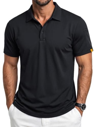 MAGCOMSEN Polo Shirts for Men Short Sleeve Dry Fit Golf Polos Casual Stylish Performance Moisture Wicking Athletic Collared Shirt