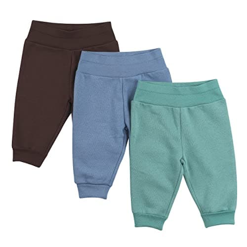 Hanes Infants'’s Fleece Pull-On Pants, Flexy Super Soft 4-Way Stretch Sweatpants, Stretch Joggers for Babies & Toddlers, 3-Pack 0-6M