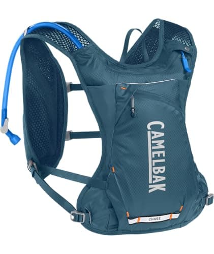 CamelBak Chase Race 4 Hydration Vest- For Gravel, Mountain, Bikepacking and Endurace Cycling- 1.5L Reservoir, Moroccan Blue