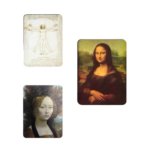 Decorative Art Magnet, Magnetic for Refrigerator, Office, Kitchen, Locker, Gifts for Art Museum Lovers (Mona Lisa) (3)