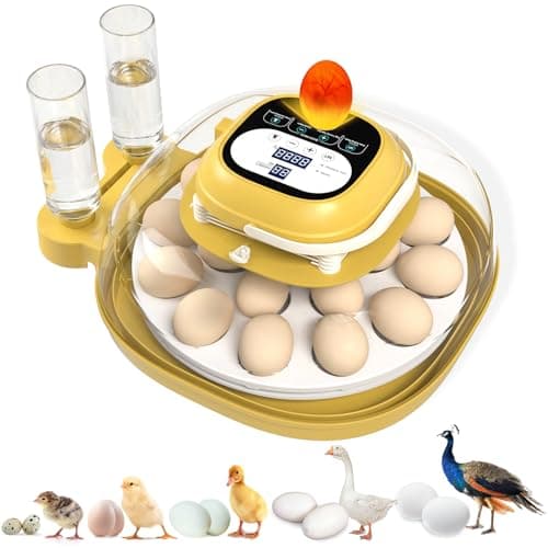 Egg Incubators for Hatching Eggs with Automatic Egg Turning & Humidity Control - 18/33 Egg Capacity, LED Display, Auto Water Refill & Built-in Candler for Chicken, Duck, Quail, Turkey Eggs
