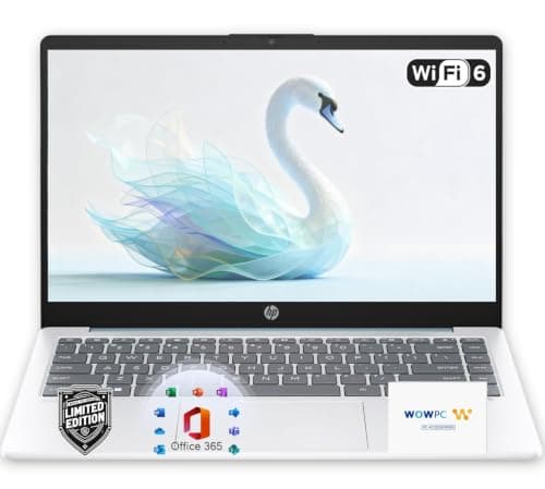 HP New Everyday Slim Laptop, 2026 Edition, AMD High Performance Processor, 4GB DDR5 RAM, 128GB SSD, Long Battery Life, Windows 11