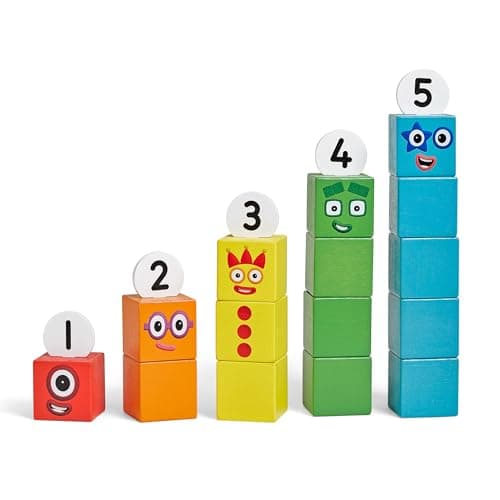 hand2mind Numberblocks One to Five Wooden Building Blocks, Ages 3+