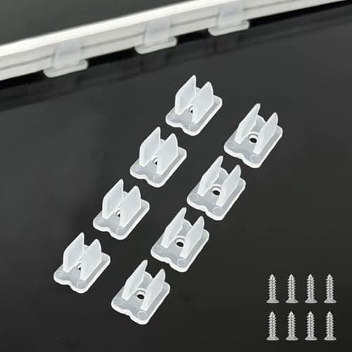LEPEVNEY Waterproof LED Strip Mounting Clips - Translucent, Fits 5mm-6mm Silicone LED Strips Rope Light Clips, Includes Screws, Pack of 30