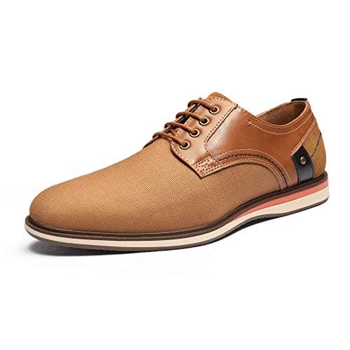 Bruno Marc Men's LG19012M Dress Shoes Casual Business Oxford Sneaker Shoes, TAN, Size 7
