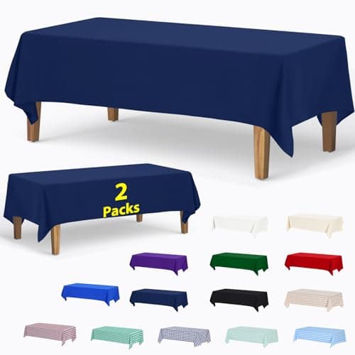 ABCCANOPY 2 Pack 60 x 102 Inch Rectangle Heavy Duty Fitted Tablecloth