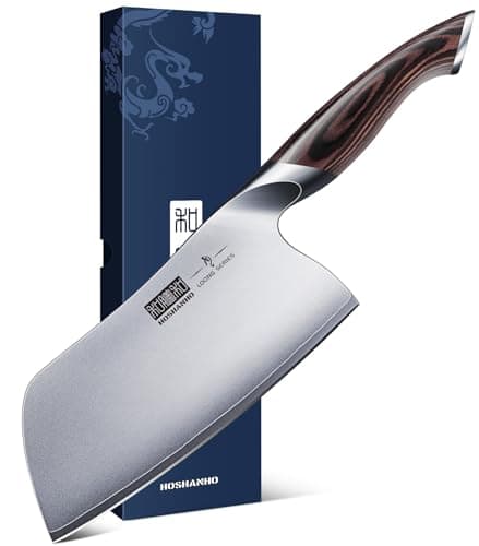 HOSHANHO 7'' Butcher Knife, Japanese Kitchen Heavy Duty Meat Cleaver Knife