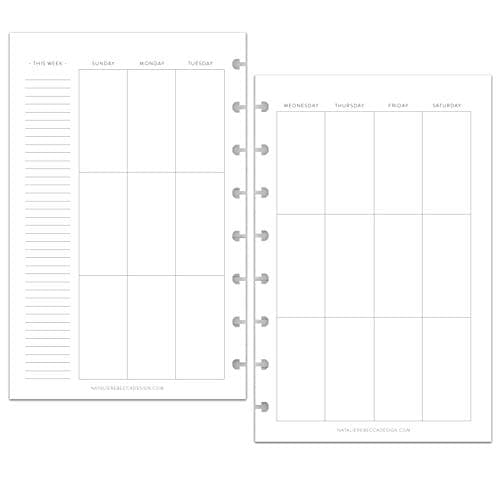 BetterNote UNDATED VERTICAL Calendar Refill 8-Disc Planner SMALL 8CL6MO