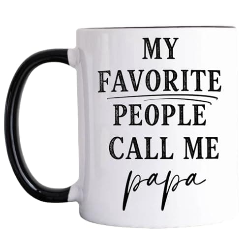 SIUNY My Favorite People Call Me Papa Gifts Coffee Mugs - Funny Gift from Grandkids for Papa Dad Birthday Anniversary Retirement Christmas Presents for Him Husband Mug 11 oz, Novelty Gift for Dad (3)
