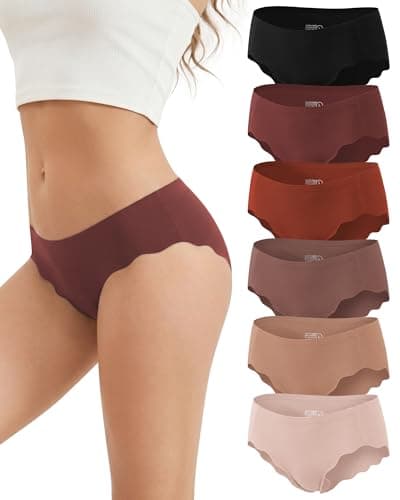 Cevapro Women‘s Seamless Underwear Low Rise Invisible Panties 5 Pack