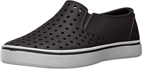 Native Shoes Unisex Kids Miles Slip-On Sneaker, Jiffy Black/Shell White, 11 Little Kid